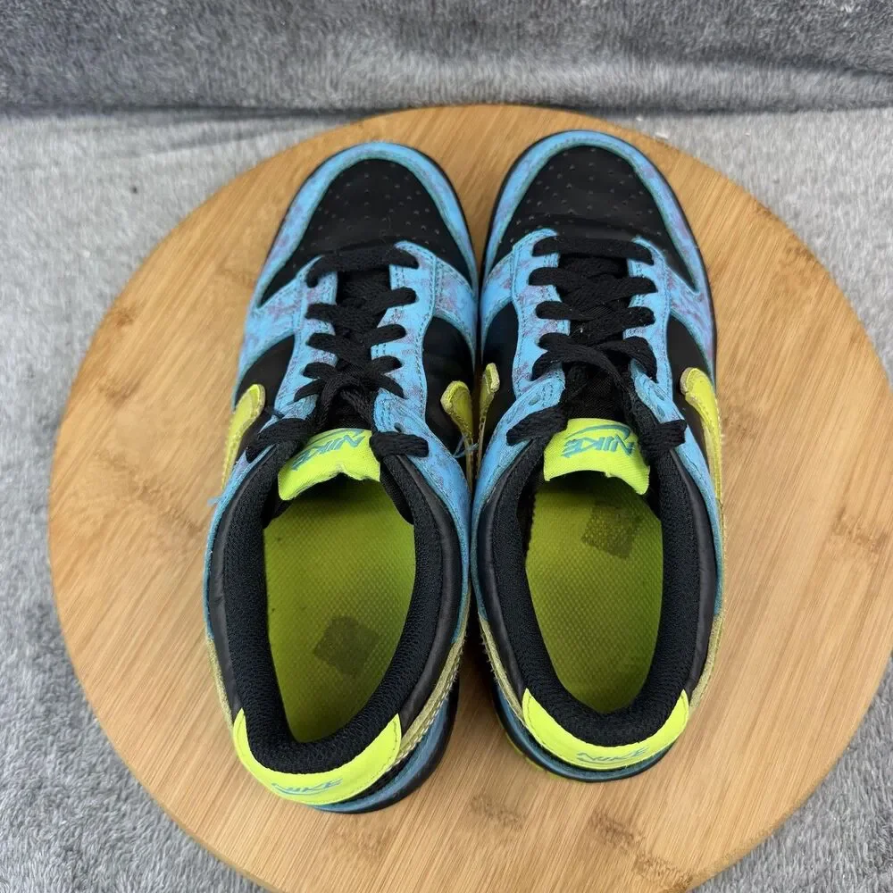 Nike Dunk Low Shoes Boys Size 6Y Blue Black Volt Basketball Sneakers DV1694-900
